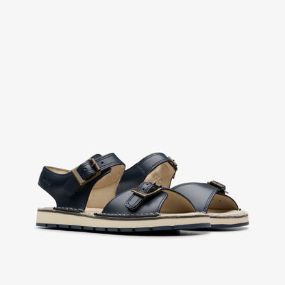 Clarks Top Pick / Playsun Kid Navy Leather