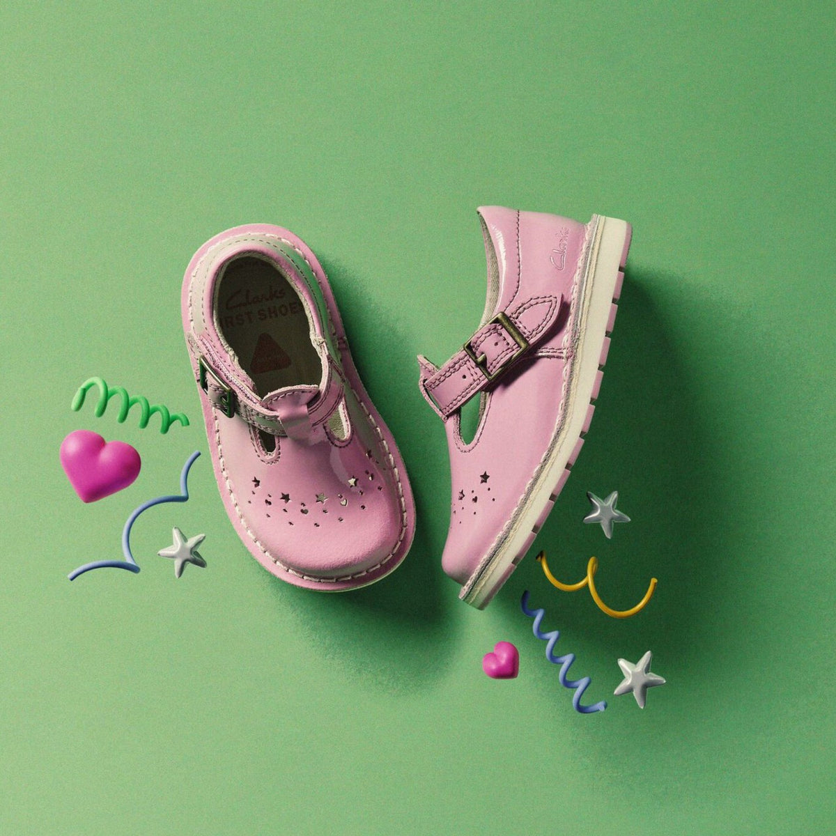 Clarks Customer Favorite / Joyful Skip Toddler Pink Patent
