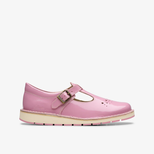 Clarks Exclusive / Joyful Skip Kid Pink Patent