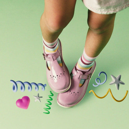 Clarks Exclusive / Joyful Skip Kid Pink Patent