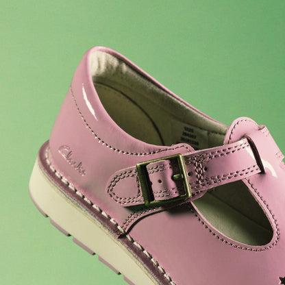 Clarks Exclusive / Joyful Skip Kid Pink Patent