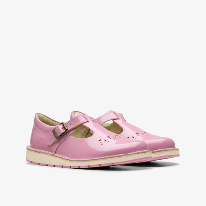 Clarks Exclusive / Joyful Skip Kid Pink Patent