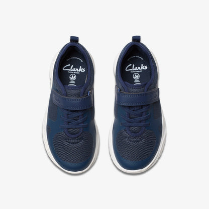 Clarks Hot Sale / Feather Ath Kid Navy