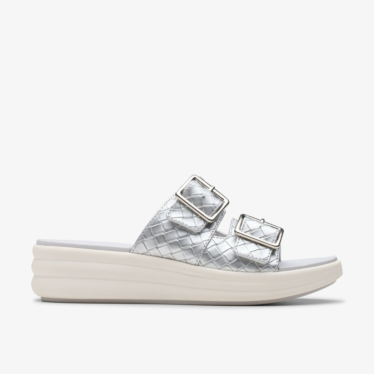 Clarks Hot Sale / Drift Buckle Silver Metallic