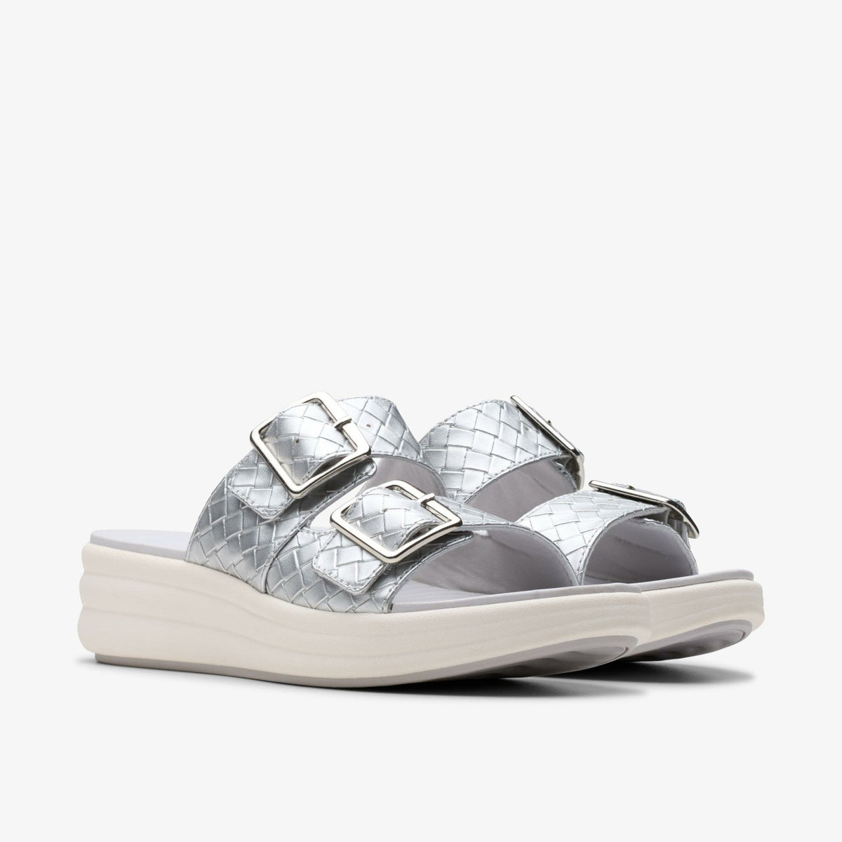 Clarks Hot Sale / Drift Buckle Silver Metallic