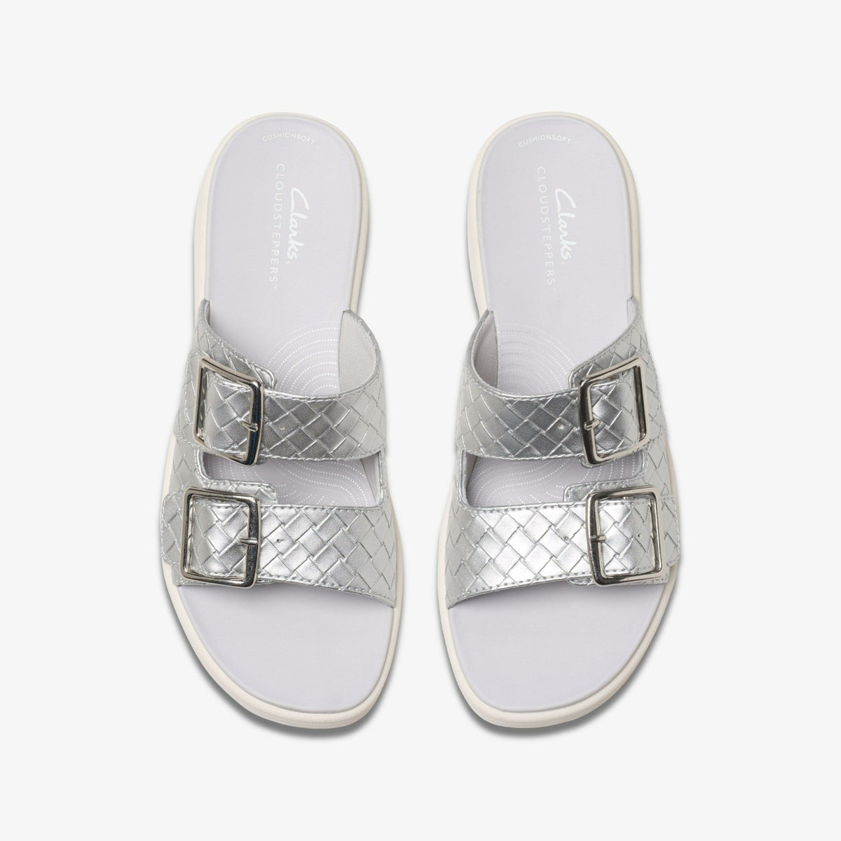 Clarks Hot Sale / Drift Buckle Silver Metallic