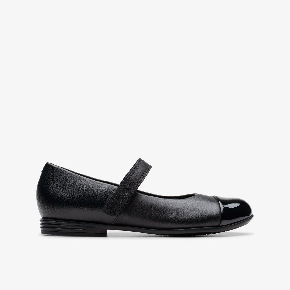 Clarks Essential / Finja Gem Kid Black Leather