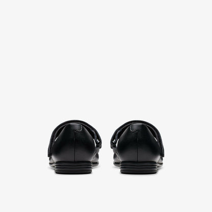 Clarks Essential / Finja Gem Kid Black Leather