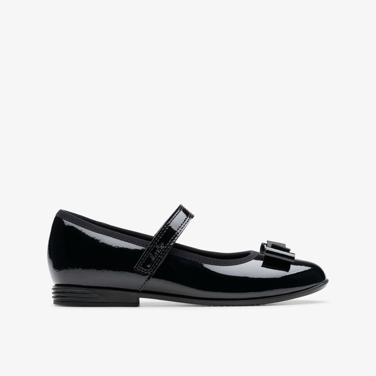Clarks Quality / Finja Tap Older Black Patent