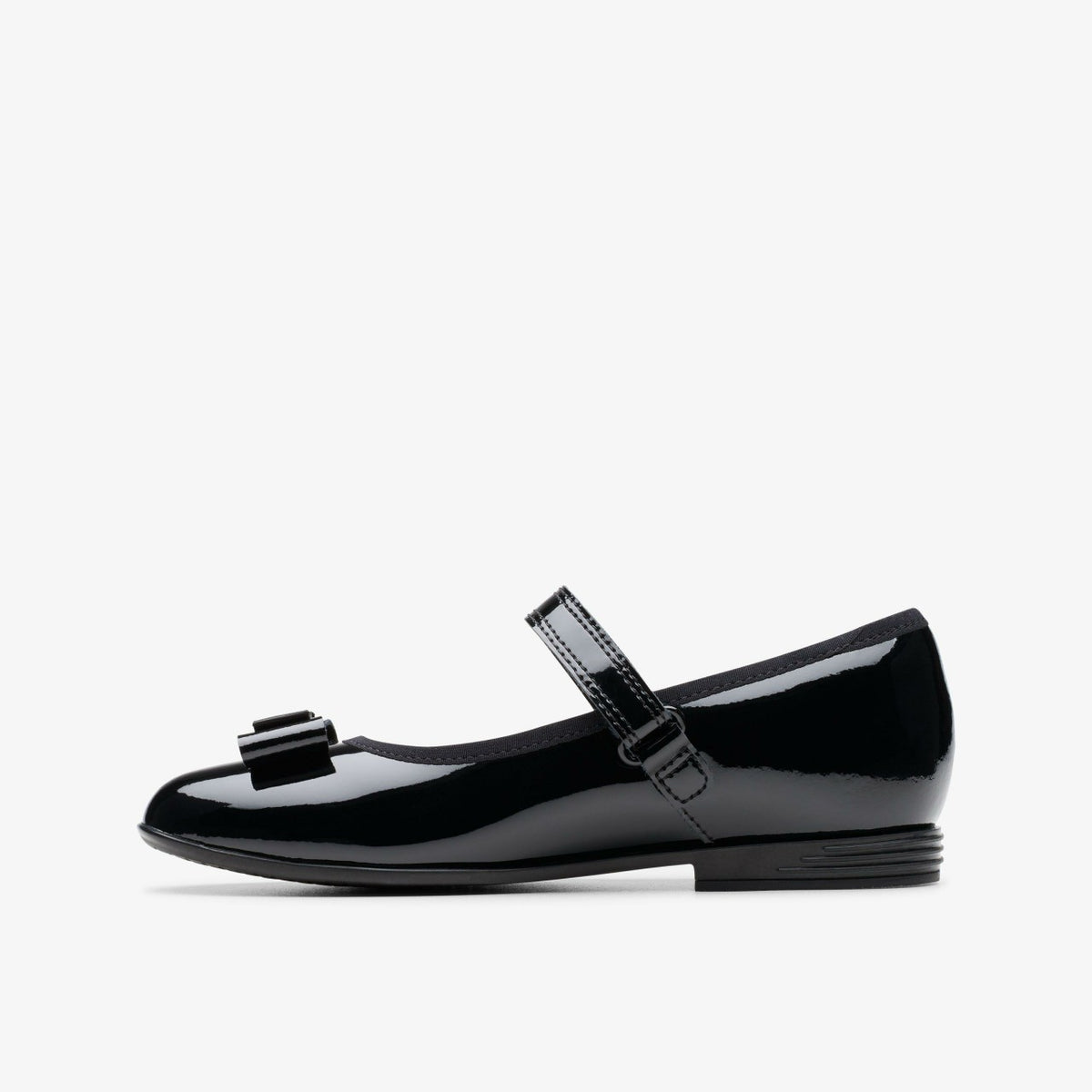 Clarks Quality / Finja Tap Older Black Patent
