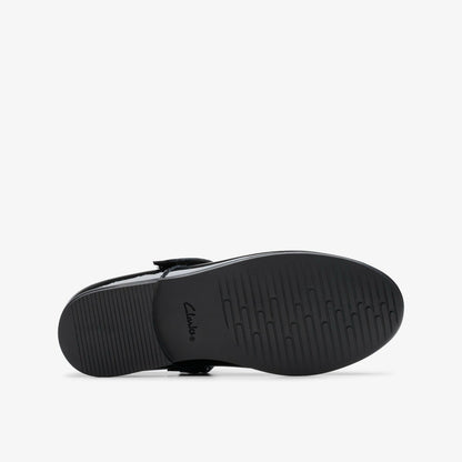 Clarks Quality / Finja Tap Older Black Patent