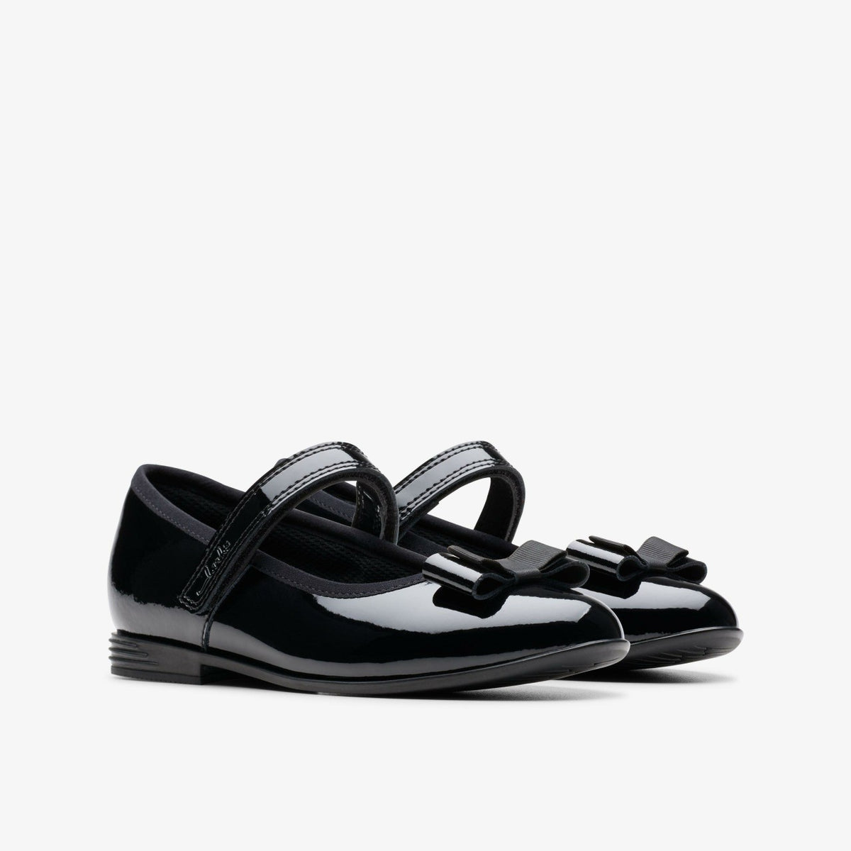 Clarks Quality / Finja Tap Older Black Patent