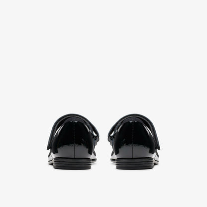 Clarks Quality / Finja Tap Older Black Patent