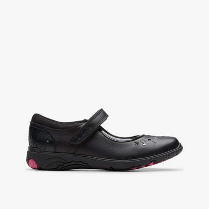 Clarks Customer Favorite / Relda Wish Kid Black Leather
