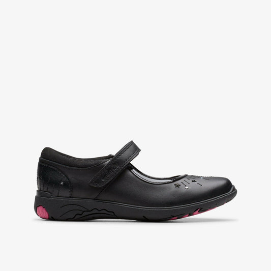 Clarks Customer Favorite / Relda Wish Kid Black Leather