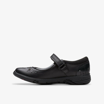 Clarks Customer Favorite / Relda Wish Kid Black Leather