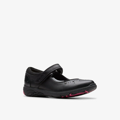Clarks Customer Favorite / Relda Wish Kid Black Leather