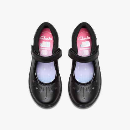 Clarks Customer Favorite / Relda Wish Kid Black Leather
