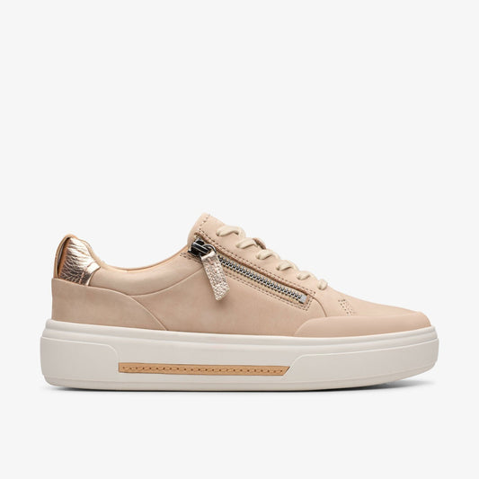 Clarks Top Pick / Hollyhock Zip Sand Nubuck