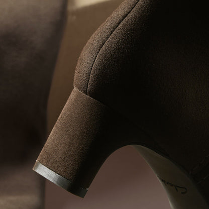 Clarks Quality / Edina Tall Dark Brown Suede