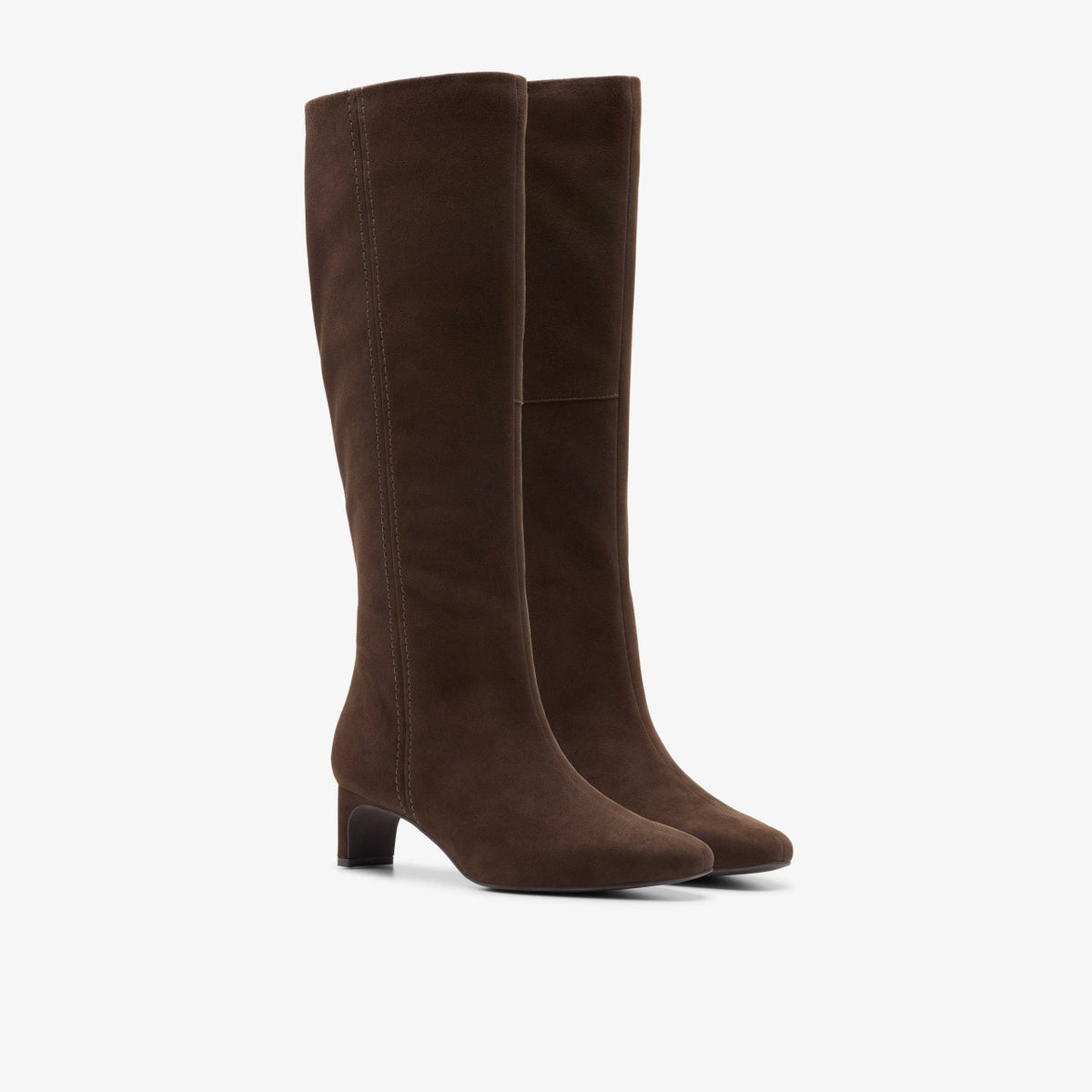 Clarks Quality / Edina Tall Dark Brown Suede
