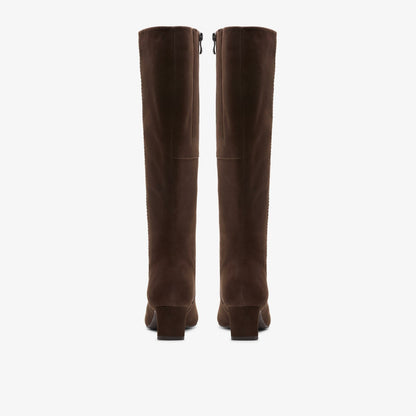 Clarks Quality / Edina Tall Dark Brown Suede
