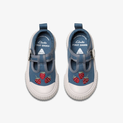 Clarks Latest / Foxing Berry Toddler Blue Canvas