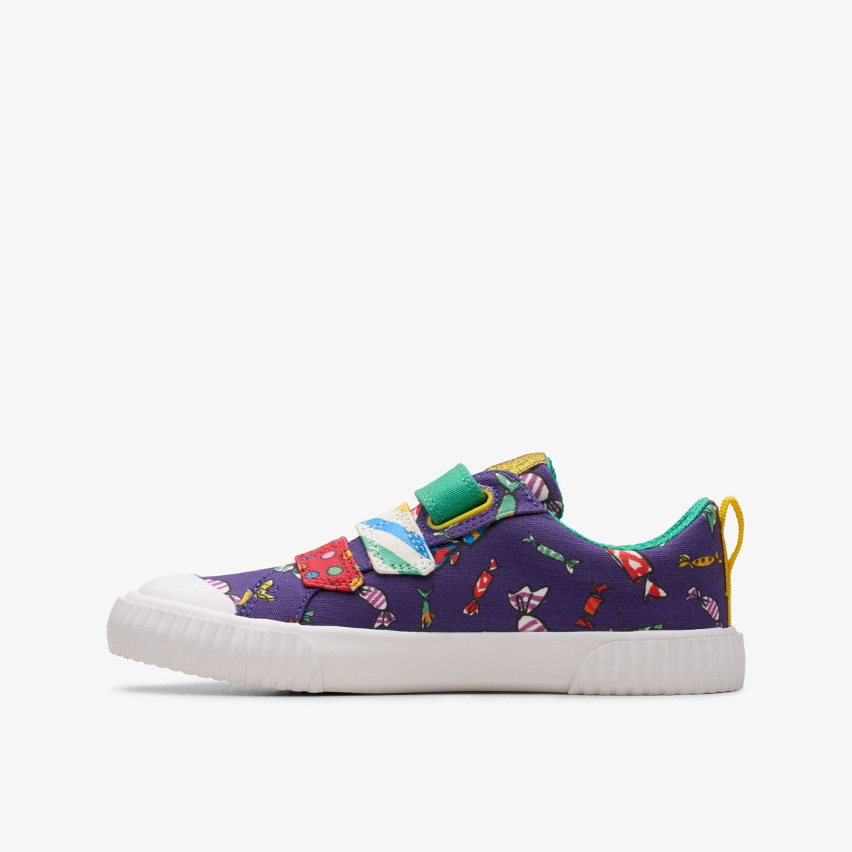 Clarks Trending / Roald Dahl Charlie & the Chocolate Factory Foxing Mix Kid Purple Canvas