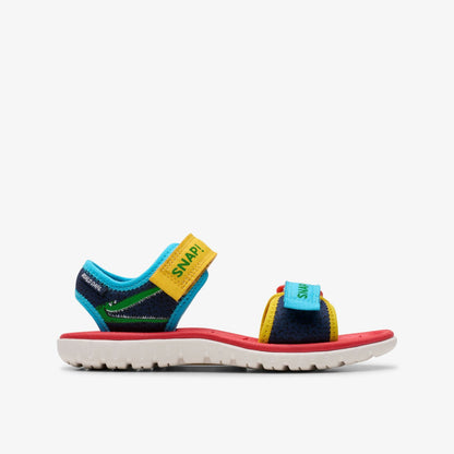 Clarks Latest / Roald Dahl The Enormous Crocodile Surfing Ace Kid Navy Print