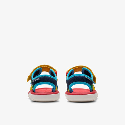 Clarks Latest / Roald Dahl The Enormous Crocodile Surfing Ace Kid Navy Print