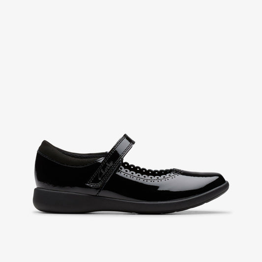 Clarks Top Pick / Etch Pure Kid Black Patent