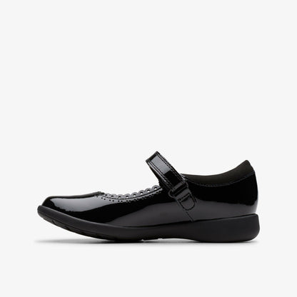 Clarks Top Pick / Etch Pure Kid Black Patent