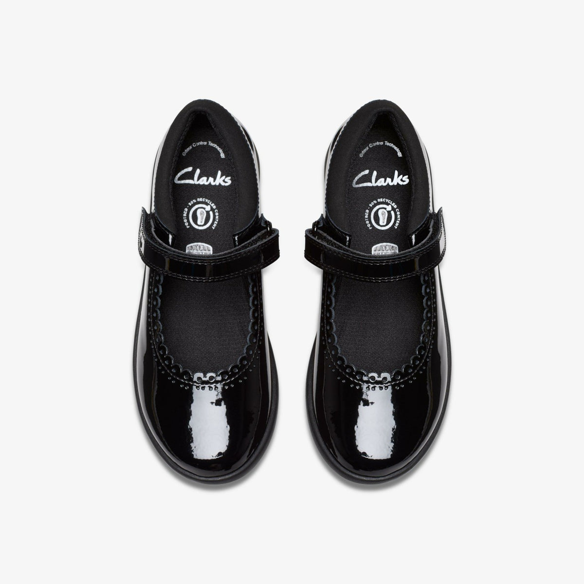 Clarks Top Pick / Etch Pure Kid Black Patent