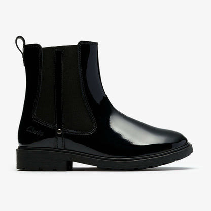 Clarks Top Pick / Astrol Orin Kid Black Patent