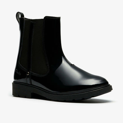 Clarks Top Pick / Astrol Orin Kid Black Patent