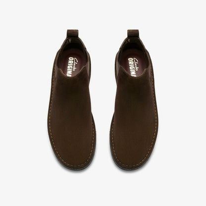 Clarks Discount / Desert Chelsea Dark Brown Suede