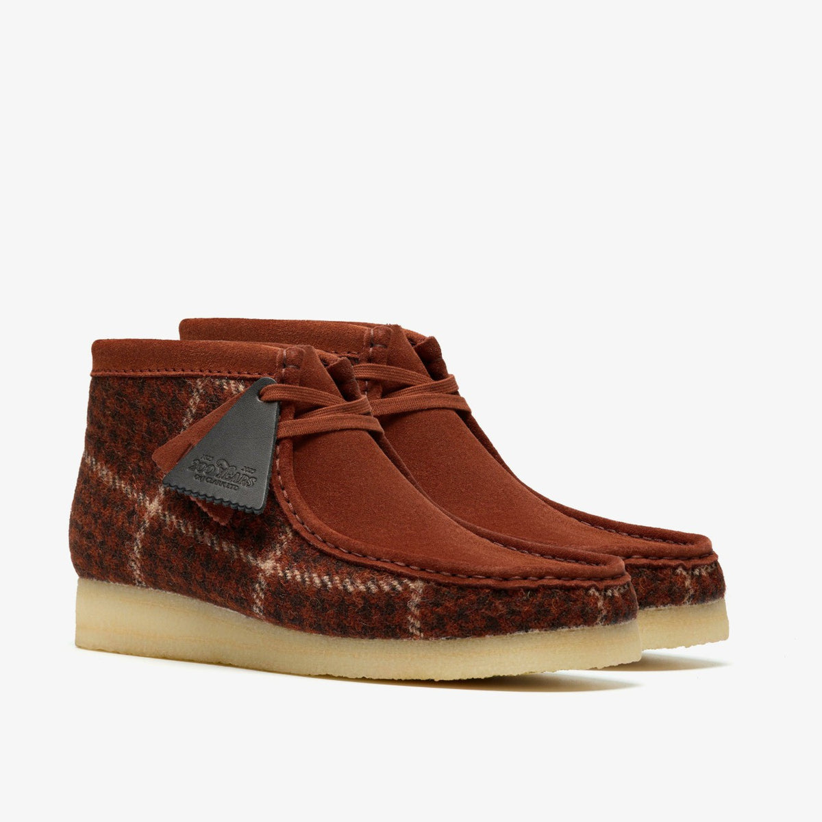 Clarks Classic / Wallabee Boot Rust Tweed Combination