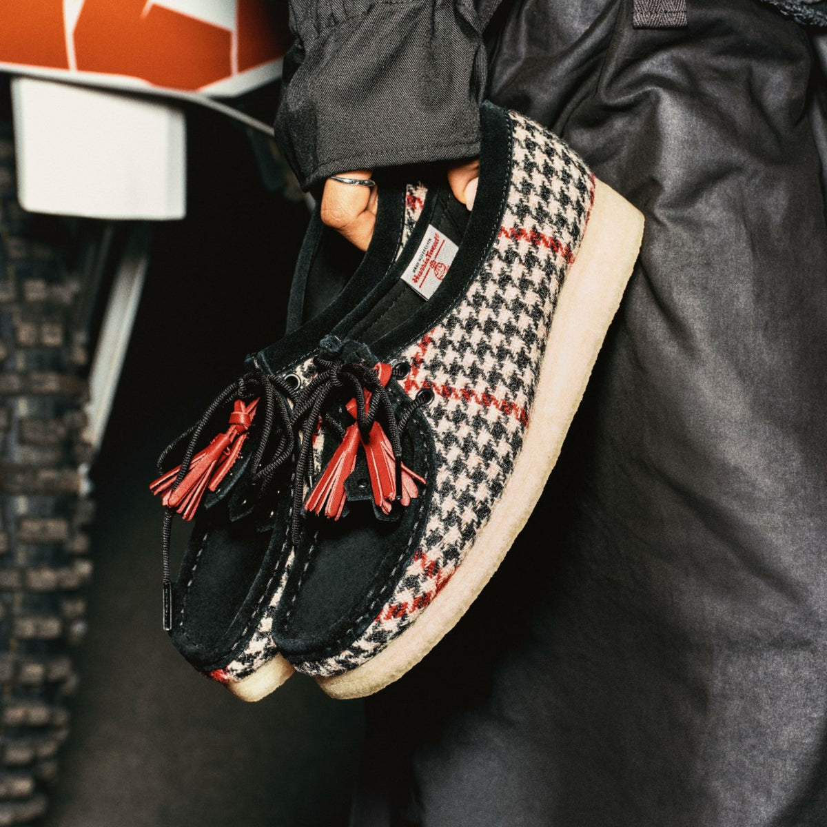 Clarks Classic / Wallabee Black Tweed Combination