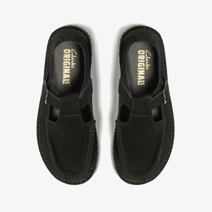 Clarks Discount / Nomad T Bar Black Suede