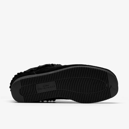 Clarks Sale / Wallabee Wedge Fringe Black Suede