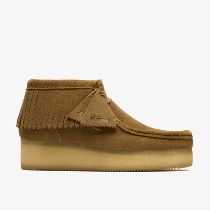 Clarks Smart Buy / Wallabee Wedge Fringe Light Tan Suede