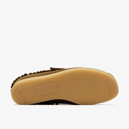 Clarks Smart Buy / Wallabee Wedge Fringe Light Tan Suede
