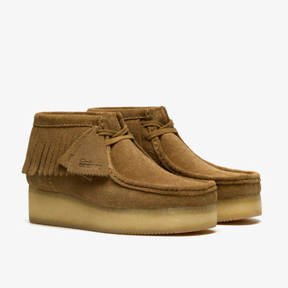 Clarks Smart Buy / Wallabee Wedge Fringe Light Tan Suede