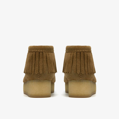 Clarks Smart Buy / Wallabee Wedge Fringe Light Tan Suede