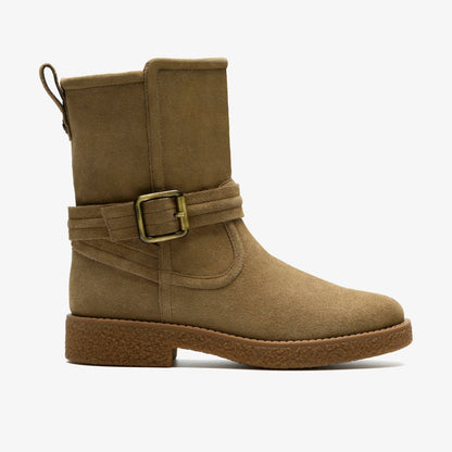 Clarks Best Seller / Nella Mid Dark Sand Suede