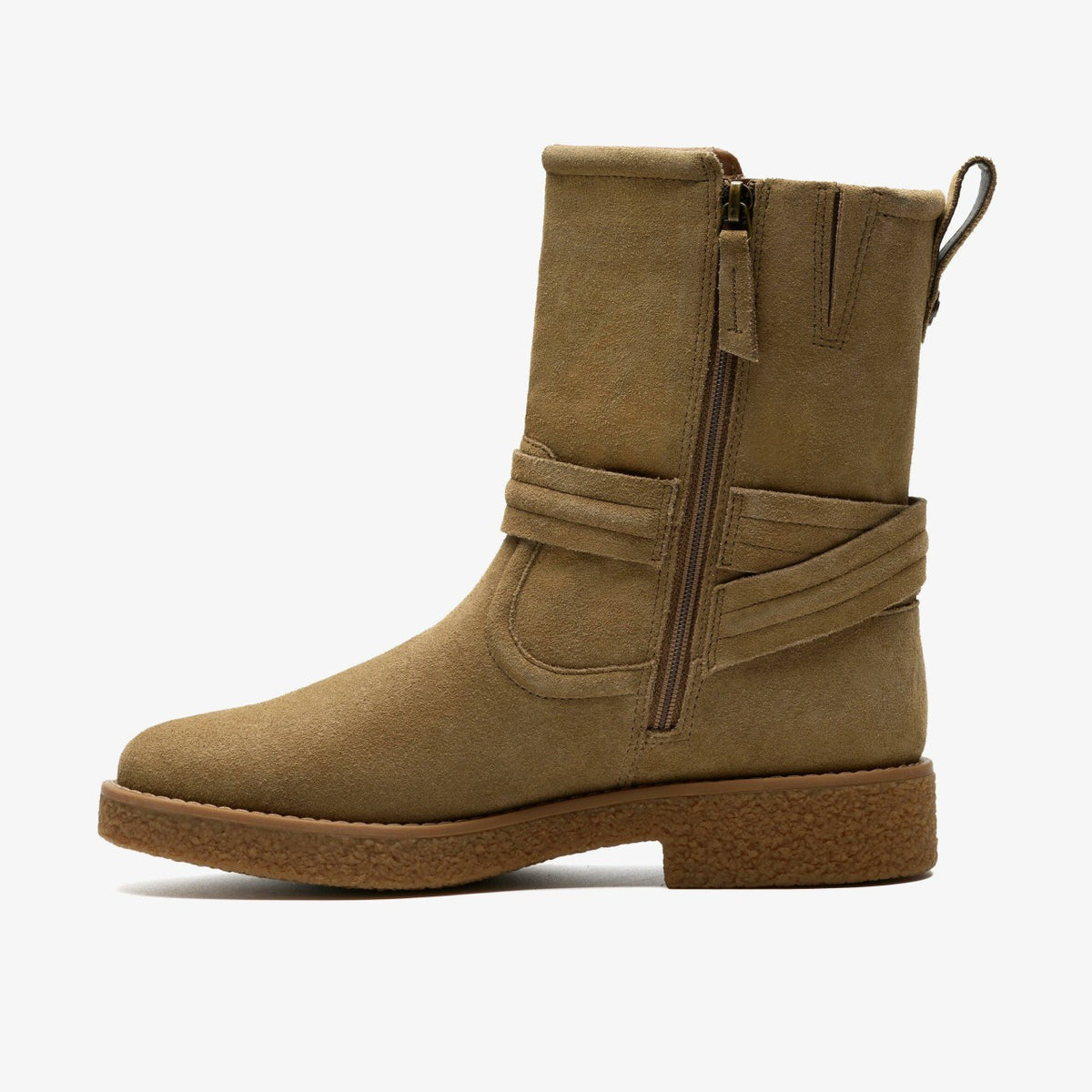 Clarks Best Seller / Nella Mid Dark Sand Suede