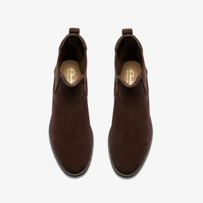 Clarks Trending / Nella Top Dark Brown Suede