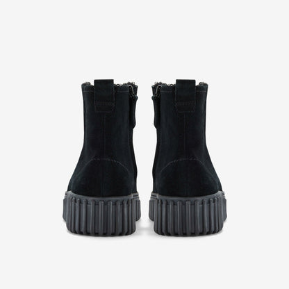 Clarks New / Torhill Cozy Black Warmlined Suede