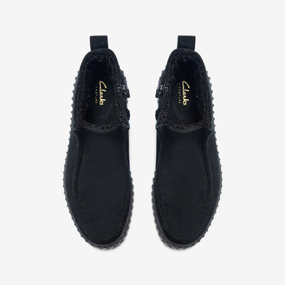 Clarks New / Torhill Cozy Black Warmlined Suede