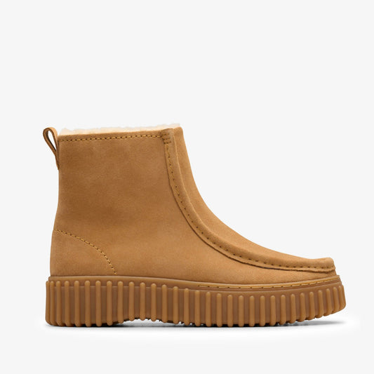 Clarks Essential / Torhill Cozy Light Tan Warmlined